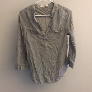 3/4 half button shirt